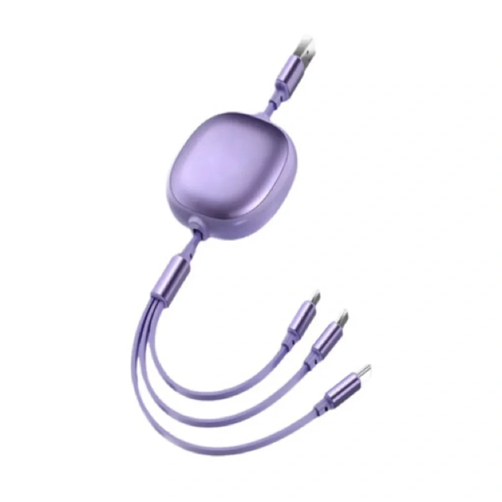 3 in 1 Retractable 1.2m Multi-Device Charging Cable -
